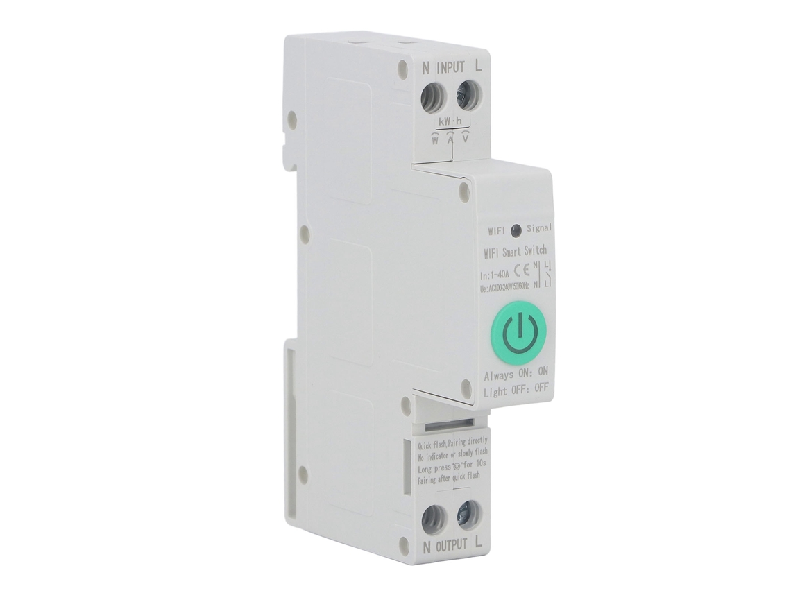 2026-interruptor De Circuito Inteligente 1p 40a Wifi Control Remoto Tuya App Ac100-240v Medidor De Fugas