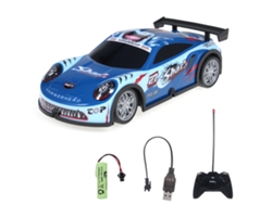 Coche Teledirigido A Escala 1:22, Vehículo De Carreras Eléctrico Con Luces, Regalo Para Adultos Y Niños, Color Azul.