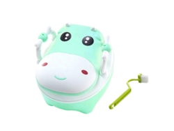 Inodoro De Entrenamiento Infantil, Antideslizante, Con Cepillo, Pp Pvc Verde, 31x36x49cm