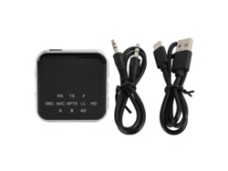 Transmissor E Receptor Bluetooth Multifuncional De Baixa Latência 2 Em 1 Com Interface Aux De 3,5 Mm Para Tv E Pc.