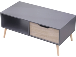 Mesa de Centro HAPPY GARDEN Freja (Gris - MDF - 100 x 49.5 x 43 cm)