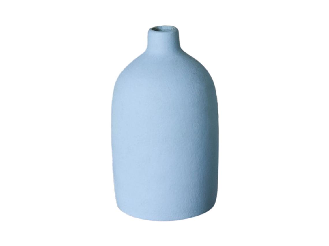 Pequeño florero Morandi azul claro para sala de estar