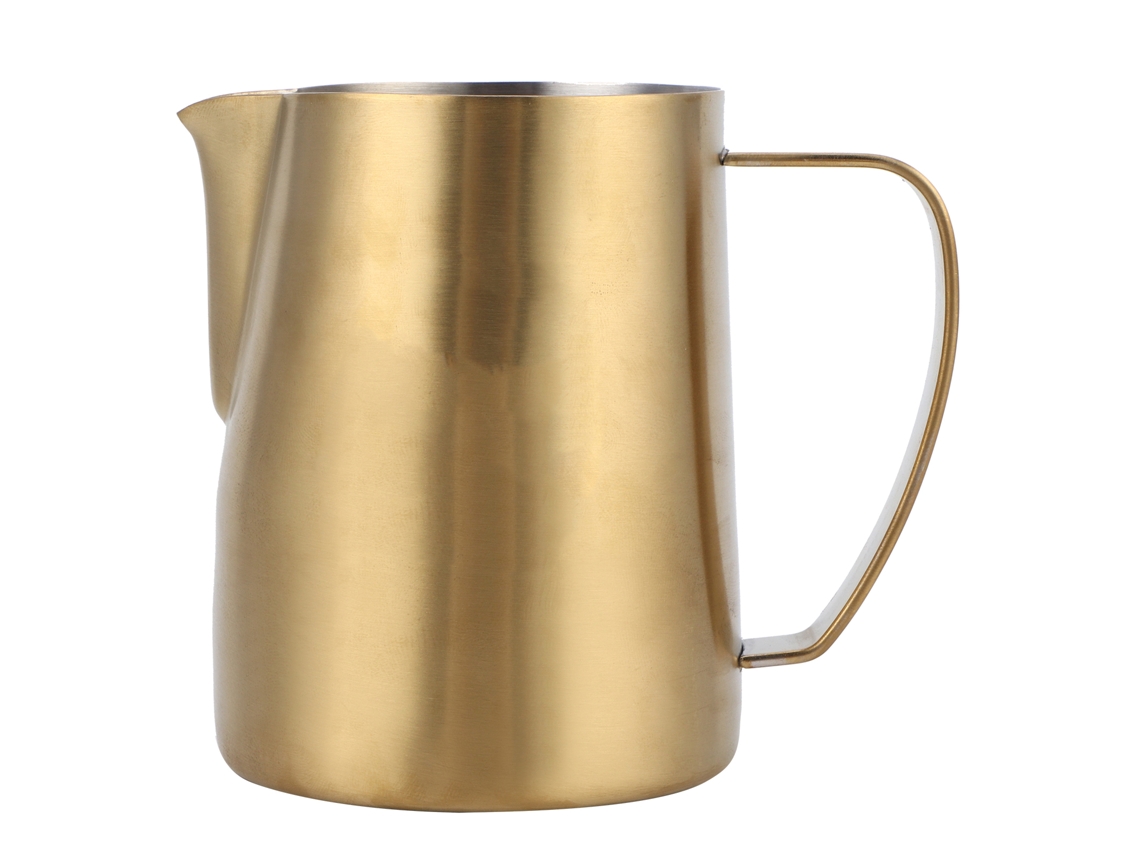 Taza De Café Con Leche De 600 Ml, Acero Inoxidable 304, Golden Swan, Acabado Mate, Jarra Para Espumar Leche.
