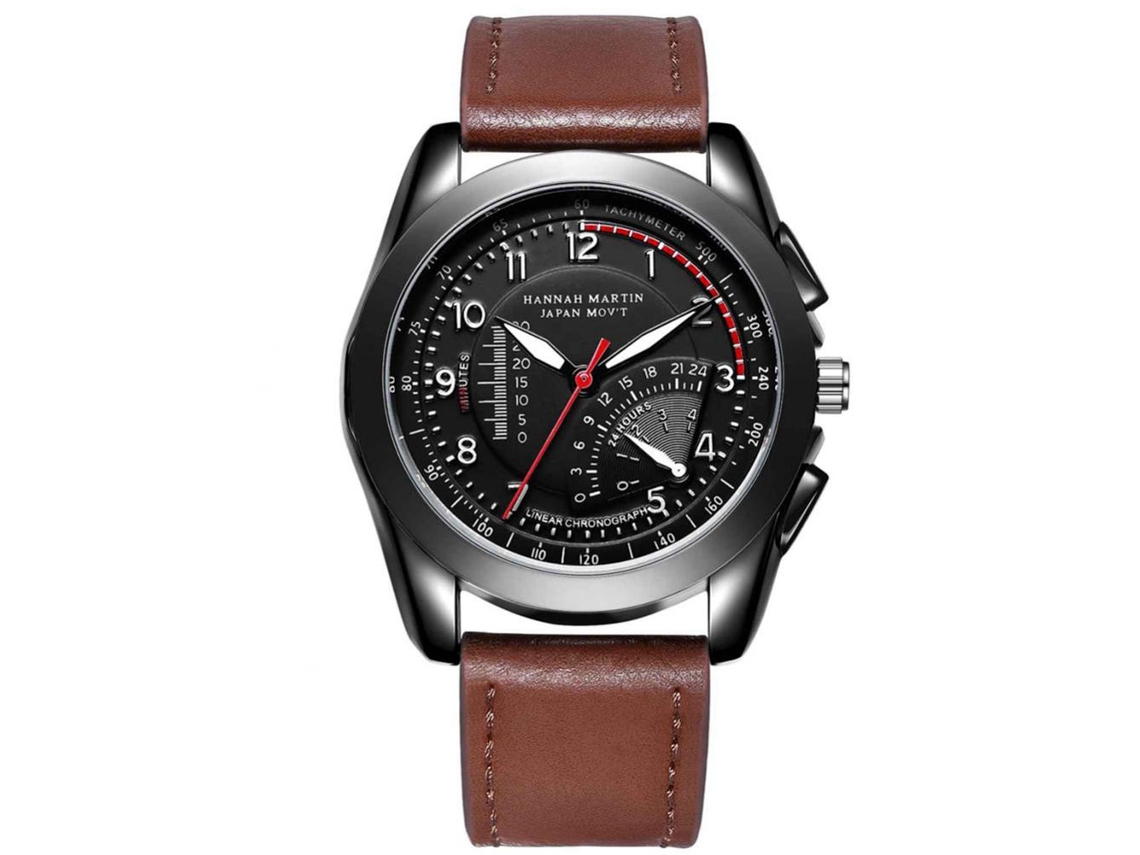 Reloj Hombre Hannah Martin Impermeable Moda Reloj Casual De Pulsera (bn02-bk)