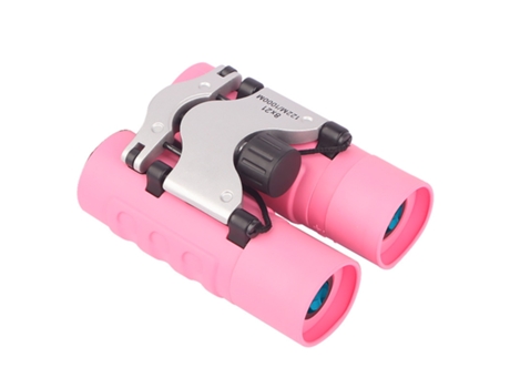 Prismáticos CHRONUS Children's 8X21 Niños y niñas de 4 a 12 años Juguete de regalo para niños Rosa