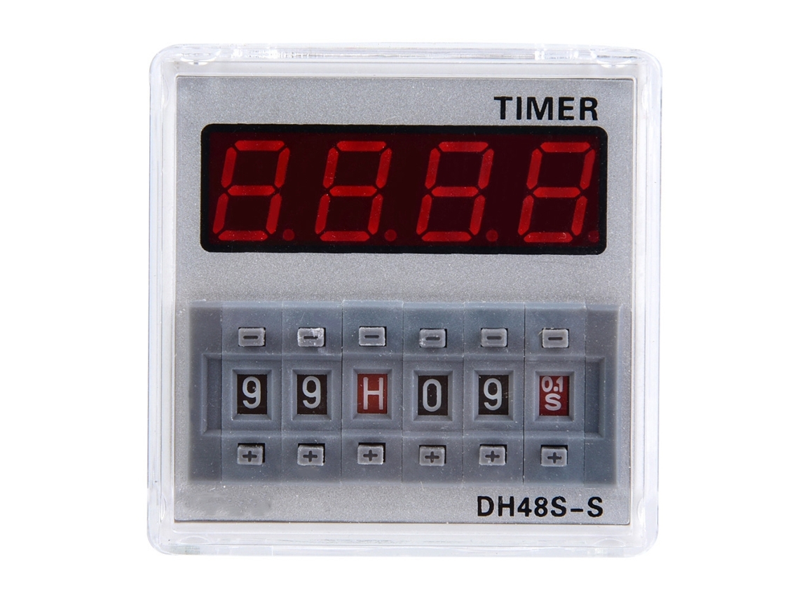 Dh48s-s 0.1s-99h Relé Temporizador Programable De 8 Pines Y 24 V Ca/cc Con Pantalla Led