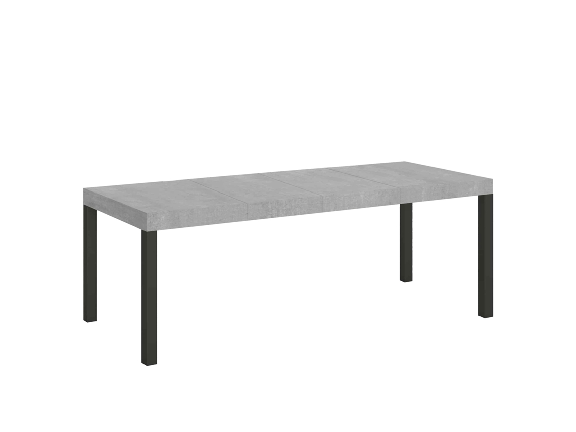 Mesa extensible 90x160/264 cm Everyday Premium Cemento estructura Antracita ITAMOBY