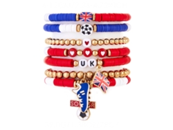 Set Pulseras Elásticas Apilables Mujer Fútbol 2026, Dijes Deportivos, Accesorios Hincha Y Pulseras Amistad