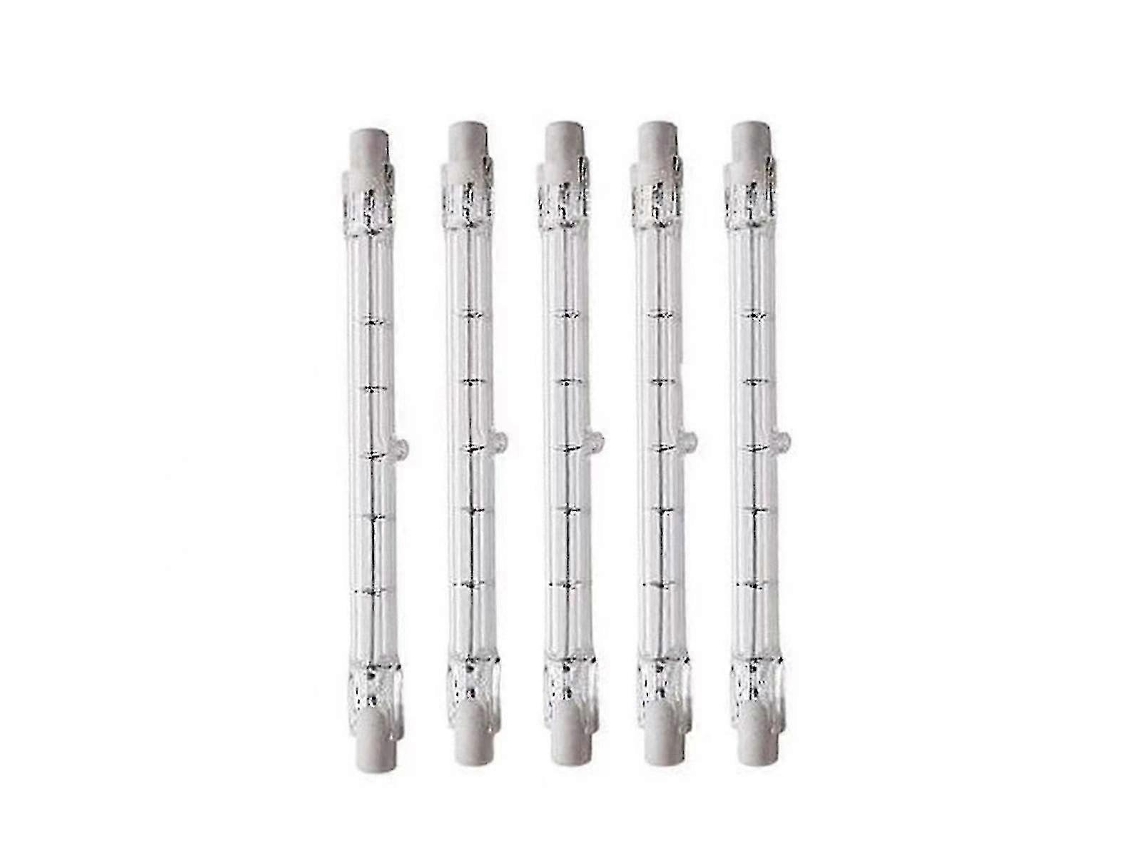 Rebe-bombilla Halógena Lineal R7s 189mm 100w Regulable Ac220-240v Para Iluminación Paisajística, Seguridad Y Calle (pack De 5)