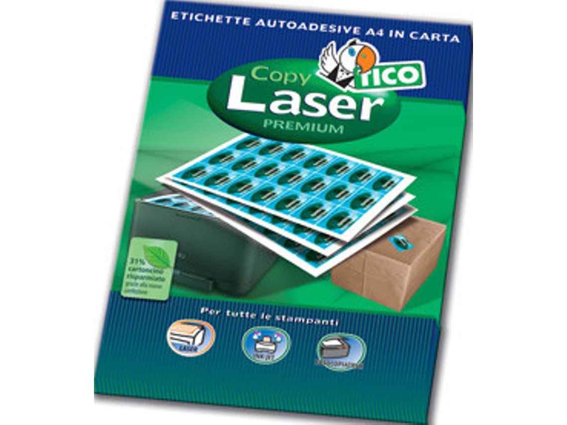 TICO Copy Laser Premium Etiqueta Autoadhesiva Blanco 800 Piezas