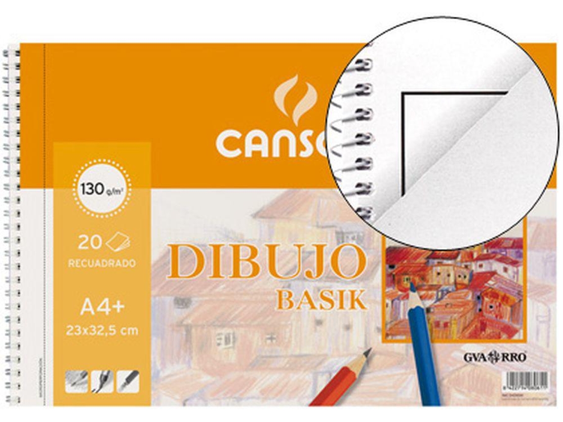 Bloc Basik Din A4+ Espiral 23x32,5 cm 20 Hojas Microperforado 2 Agujeros con Escuadra Preco Uni. Venta Múltiplos 10