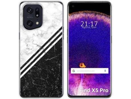 Carcasa para Oppo Find X5 Pro 5G TUMUNDOSMARTPHONE Dibujos Mármol 01 Multicolor