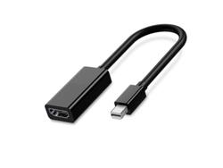 Cabo Adaptador Mini Dp para Hdmi para Apple Mac Macbook Pro Air Notebook Displayport Display Port Conversor Dp para Hdmi para Thinkpad Preto