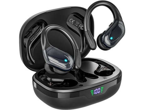 Auriculares inalámbricos Auriculares Bluetooth Auriculares de reproducción de 80 Horas Pantalla de alimentación con micrófono con cancelación de Ru...