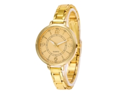 Reloj De Cuarzo Elegante Unisex Casual Moda Regalo Pulsera (oro)