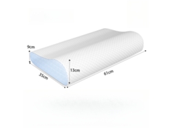 Almohada Para El Cuello Con Espuma Viscoelástica Transpirable Para Proteger El Cuello (blanca) Cuich
