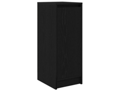 Maison Exclusive - Zapatero De Madera De Roble Negro 29,5x34x76 Cm