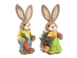 2 Figuras Decorativas De Conejito De Pascua De Espuma De 35 Cm Para Decoración Del Hogar