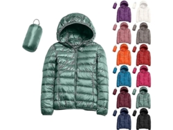Fasst-chaqueta Plumón Ligera Capucha Para Mujer Abrigo Impermeable Empaquetable Con Bolsa Almacenamiento
