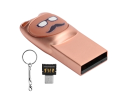 Unidad Flash Usb Barba Linda Creativa Personalidad Mini Compacta Caricatura 32gb Oro Rosa