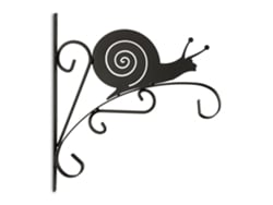 Suporte Para Cesto Suspenso Relaxdays, 2 Unidades, Motivo Caracol, 30 X 30,5 X 2 Cm, Ferro, Preto