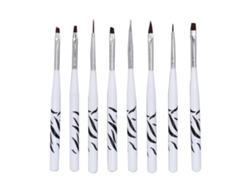 Kit De 8 Pinceles Profesionales Para Decoración De Uñas, Ideales Para Delinear Y Diseñar, Aptos Para Principiantes Y Salones De Belleza.