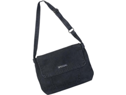 Bolsa Transversal Feminina Ciieeo Vintage Em Jeans Preto, Tamanho Médio, Bolsa Casual Leve.