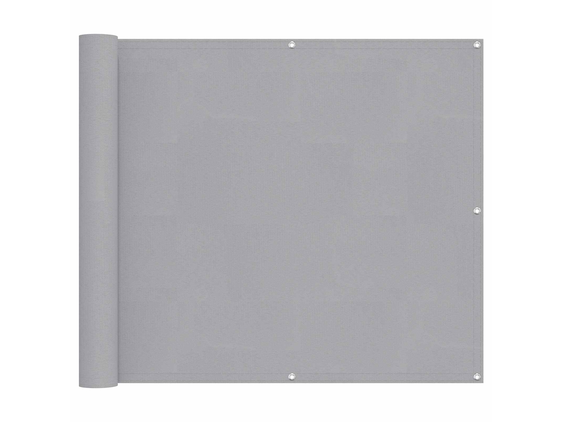 Biombo para balcón gris claro de 100 x 700 cm, tejido Oxford VIDAXL