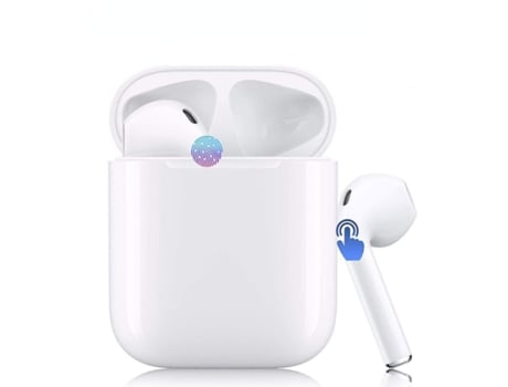 Auriculares True Wireless Bluetooth VENISYMLIS Apple iPhone 7 Plus / 8 Plus (In Ear - Micrófono - Cancelación de Ruido - Blanco)