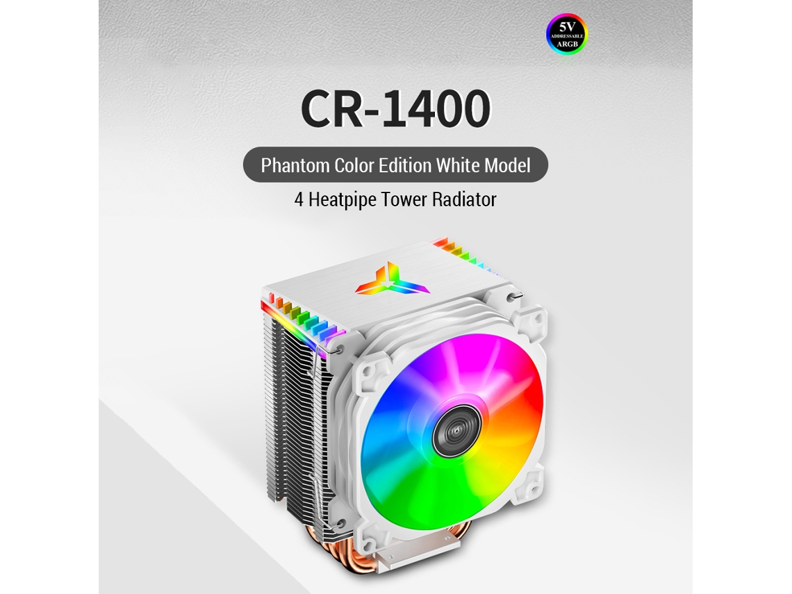 Disipador De Calor Cr-1400 Para Cpu Con 4 Tubos De Calor Ventilador De Refrigeración Silencioso Pwm 4pin 5v Argb