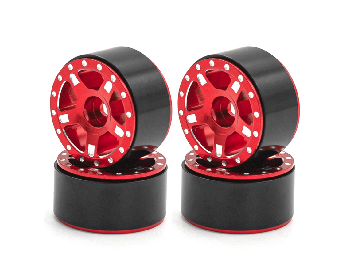 Juego De 4 Llantas Beadlock De Aleación De Aluminio Para Coche Rc 1/24 Axial Scx24 90081 Axi00005 C10 Axi00006 Axi00002