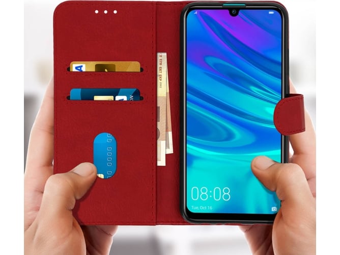 Funda Huawei P Smart 2019, Honor 10 Lite AVIZAR Book Rojo
