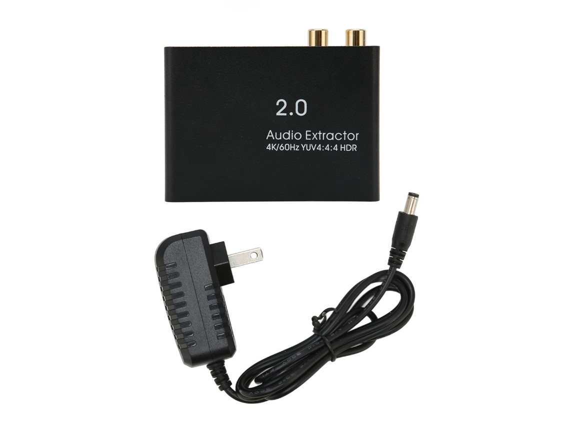 Adaptador Convertidor Divisor De Interfaz Multimedia Con Extractor De Sonido Hd 4k 60hz 100-240v