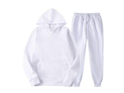 2026-conjunto De Sudadera Con Capucha Para Hombre Casual De Color Sólido Manga Larga Chk Xl Blanco