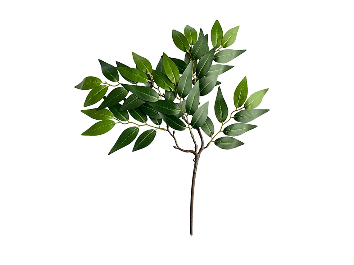 Hojas artificiales de eucalipto para arreglos decorativos en jarrones verdes