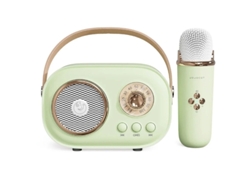 Mini máquina de karaoke Máquina de karaoke para niños y adultos Karaoke con micrófono Altavoz Bluetooth portátil con micrófono Yizhood