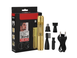Recortadora Eléctrica Multifuncional Sportsman Para Barba, Cejas, Cabello, Nariz Y Bigote (dorada)