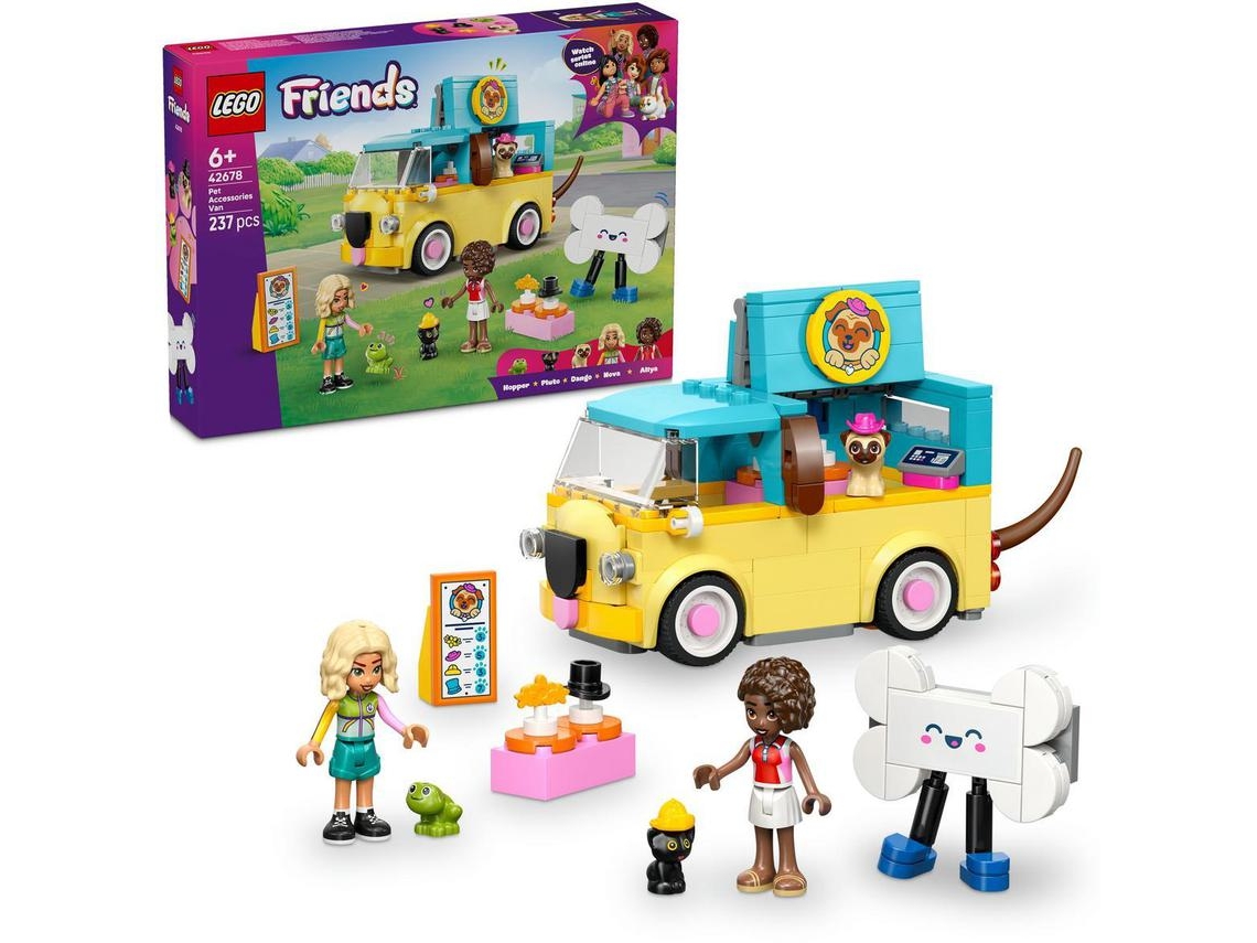Lego® 42678 Friends - Furgoneta canina con accesorios: furgoneta estilo carlino con animales y minifiguras