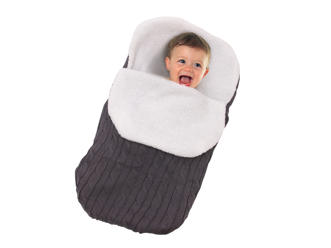 Saco De Dormir Para Bebé, Manta De Punto Gruesa, Suave Y Cálida, Adecuada Para Bebés De 0 A 12 Meses, Gris Oscuro Czhhmart