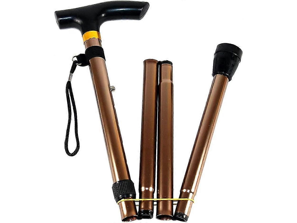 Bastón plegable 2023 con mango de madera: ajustable, extensible y ligero.