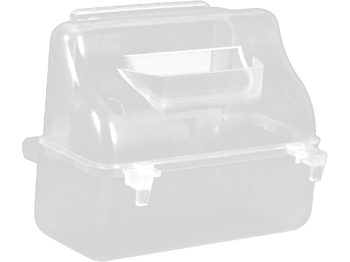 Comedero Transparente Para Palomas Inoomp Fabricado En Abs Con Función Antigoteo Para Un Fácil Control De La