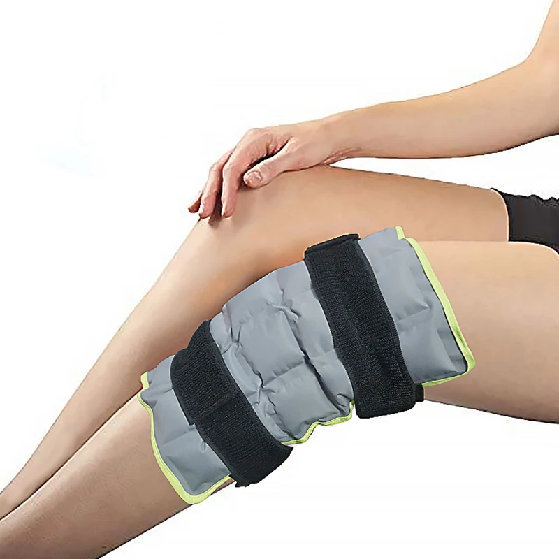 (gris) Paquete De Hielo Para Lesiones En La Rodilla Rodillera Autoabsorbente