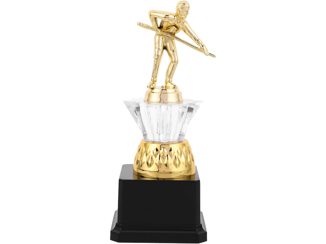 Trofeo de billar de plástico dorado de 20 cm