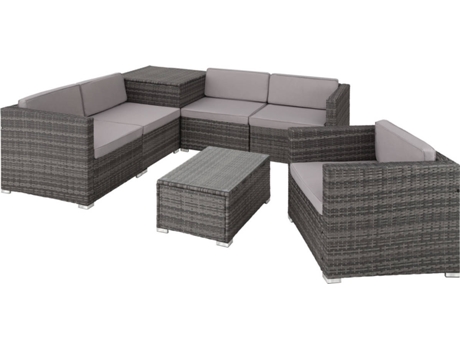 Conjunto de Jardín TECTAKE Pisa (Gris - Acero - 67x75x64.5 cm)