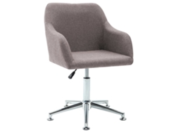 vidaXL Silla de oficina giratoria tela gris topo