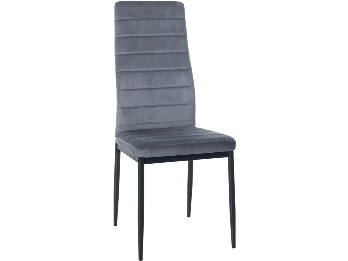 Silla de comedor Mayfair cinza claro/veludo CLP