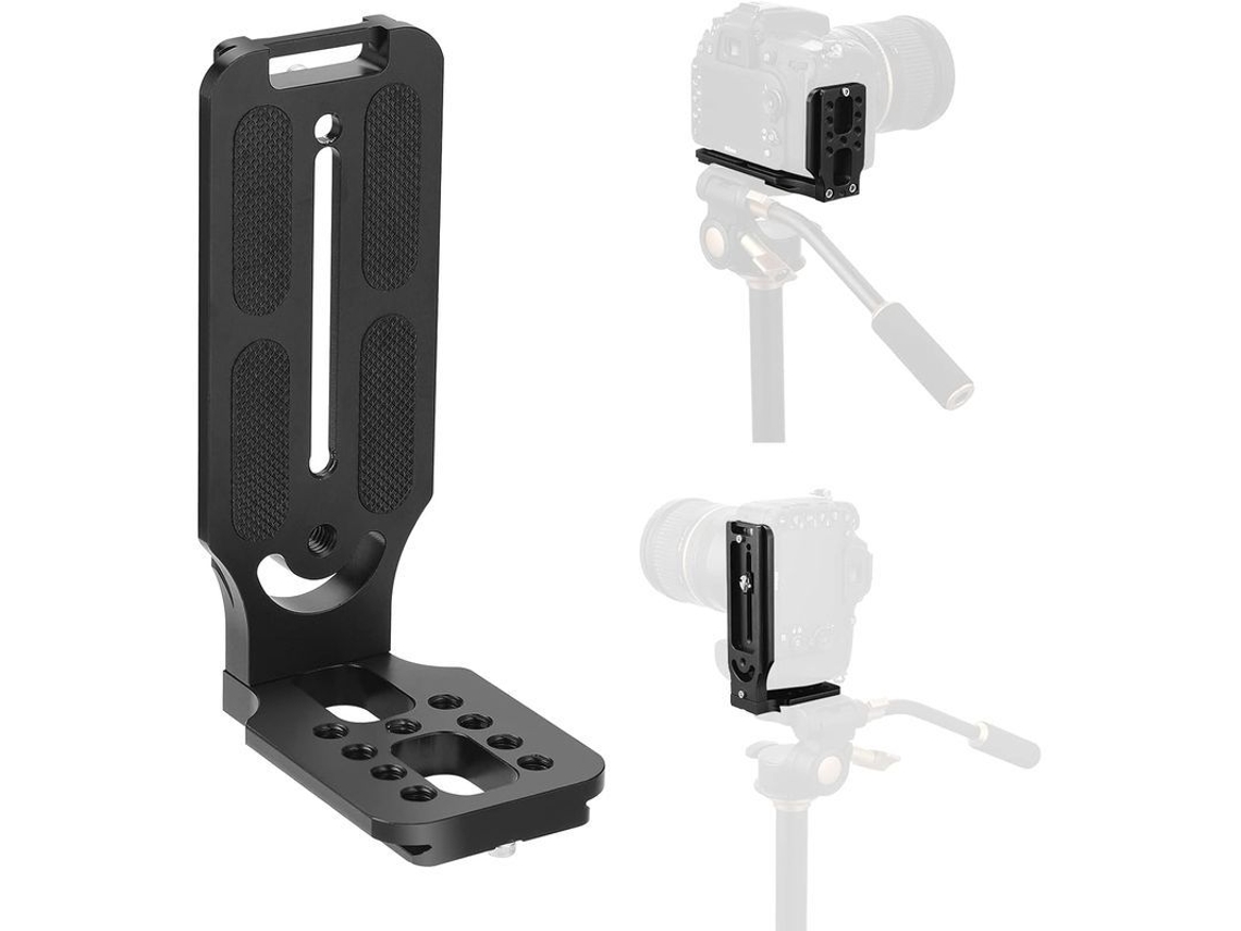 Placa De Liberación Rápida En Forma De L, Soporte Vertical Universal Para Cámaras Dslr Y Sin Espejo, Compatible Con Trípode Y Gimbal.