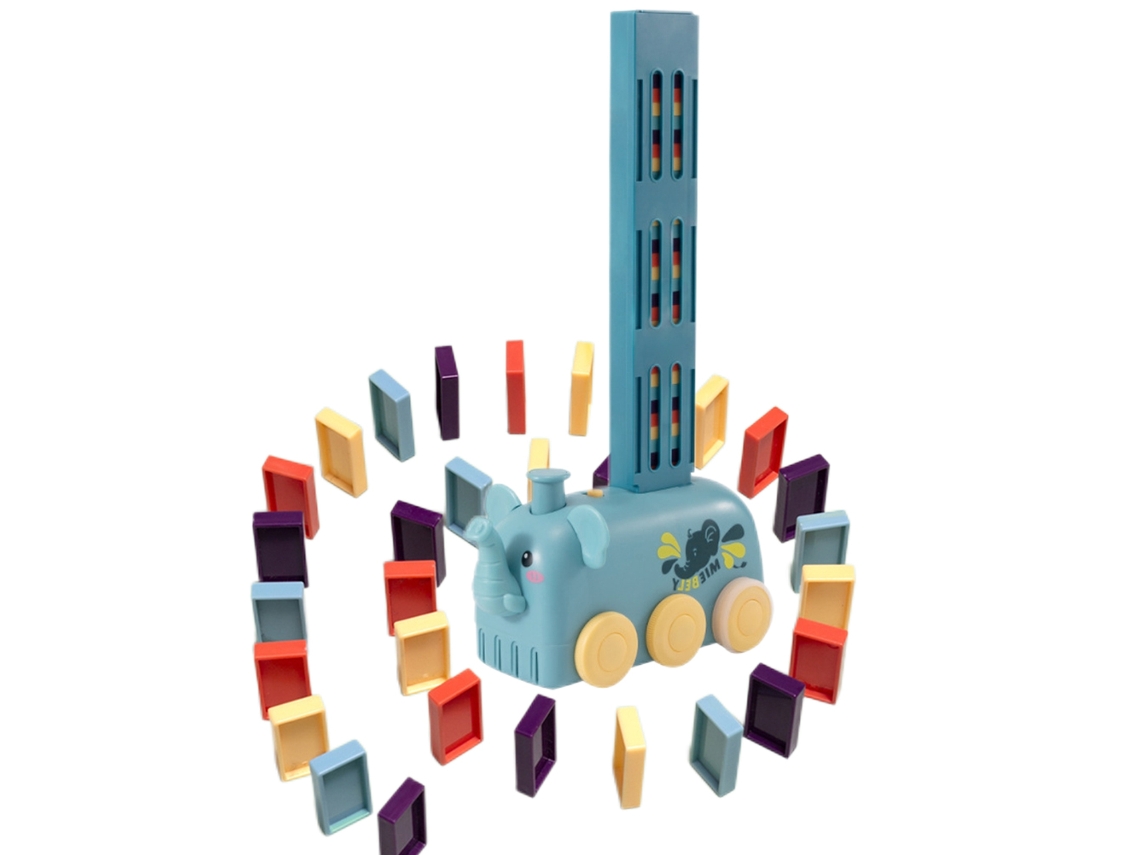 Trem De Blocos De Construção Automático Brinquedo Educativo Para Crianças Montar Pilhas Presente