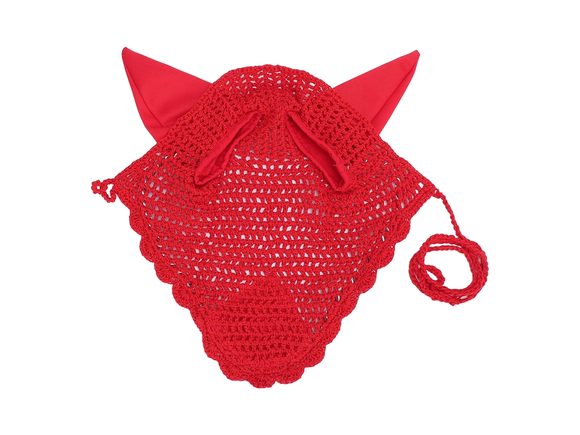 Vlrla-gorra Para Orejas De Caballo De Algodón Aireada, Velocino Anti-moscas, Red De Orejas Tejida, Ecuestre Para Caballos Sensibles