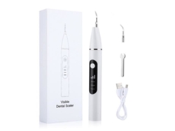 Escalador dental ultrasónico de patrón blanco, irrigador visual, eliminador de sarro oral, limpiador de dientes AIHONTAI